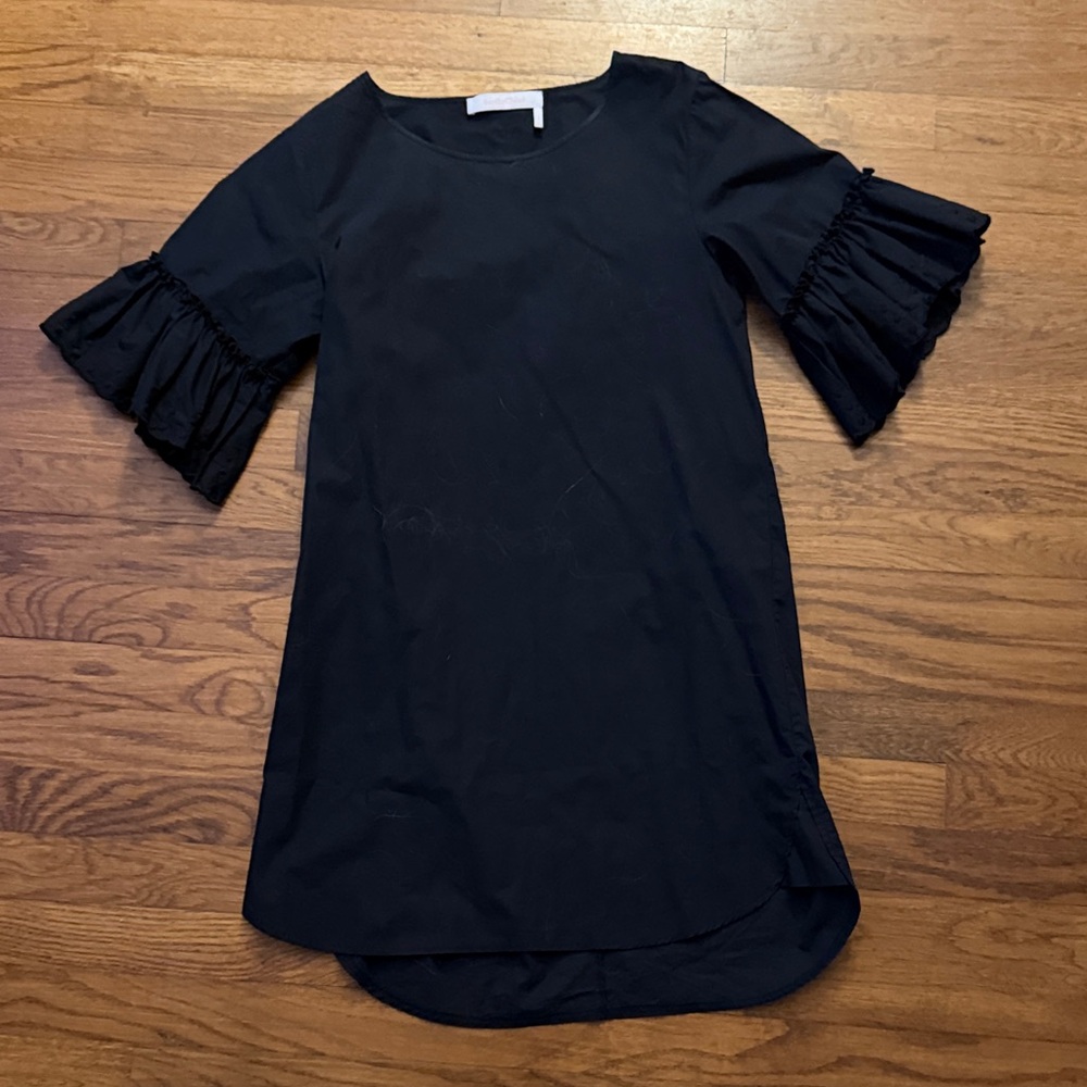 Black Ruffle Sleeve Dress